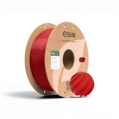 Filament PLA+ eSUN – Rouge pompier – 1.75mm – 1kg Filament PLA+ eSUN rouge pompier 1.75mm 1kg pour impression 3D
