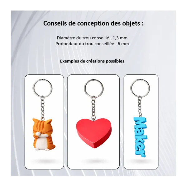 Conseils de conception pour porte-clé DIY et exemples d’objets imprimés en 3D