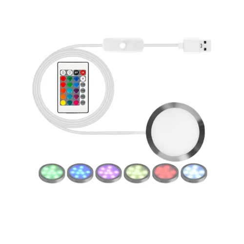 Mini spot LED RGB USB avec télécommande