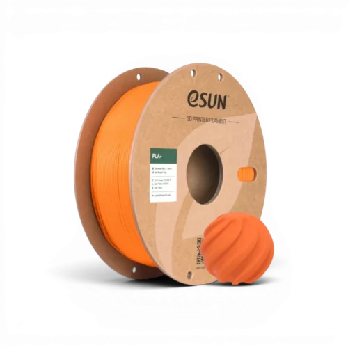Filament PLA+ eSUN – Orange corail – 1.75mm – 1kg Filament PLA+ eSUN orange corail 1.75mm 1kg pour impression 3D