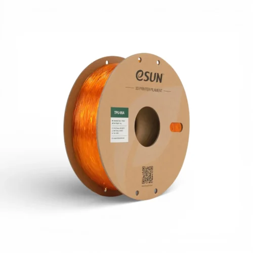 Filament eSUN TPU 95A Orange translucide – 1.75mm – 1kg Filament eSUN TPU 95A orange translucide 1.75mm 1kg pour impression 3D