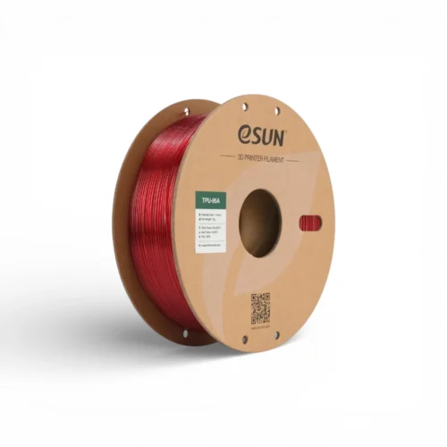 Filament eSUN TPU 95A Rouge translucide – 1.75mm – 1kg Filament eSUN TPU 95A rouge translucide 1.75mm 1kg pour impression 3D