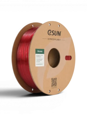 Filament eSUN TPU 95A Rouge translucide – 1.75mm – 1kg Filament eSUN TPU 95A Rouge translucide 1.75mm 1kg
