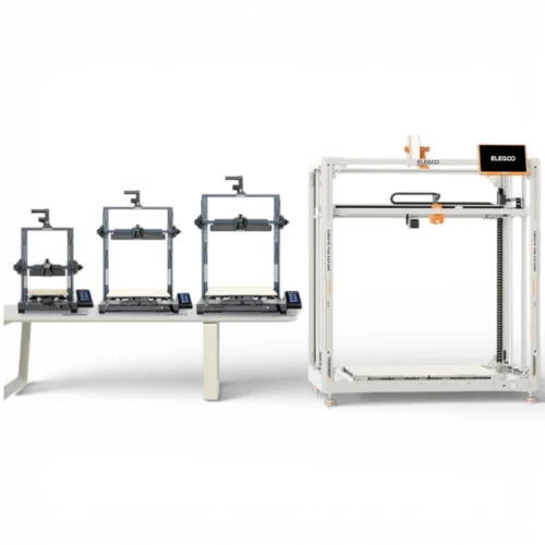 Comparaison de taille entre l’imprimante 3D ELEGOO OrangeStorm Giga et des imprimantes 3D classiques