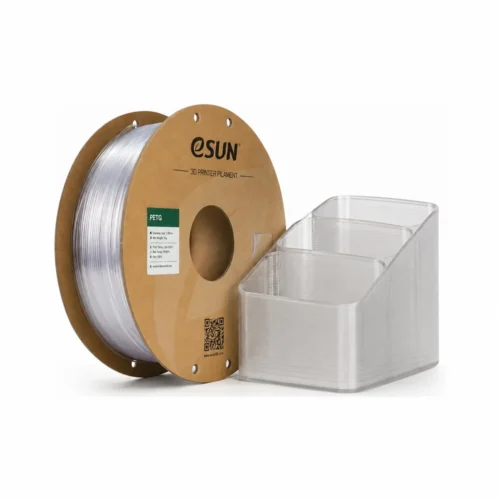 eSUN PETG Transparent – bobine et organisateur de bureau Bobine eSUN PETG transparent avec un organisateur de bureau à trois compartiments