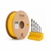 Bobine eSUN PETG jaune avec un support de rangement pour six forets