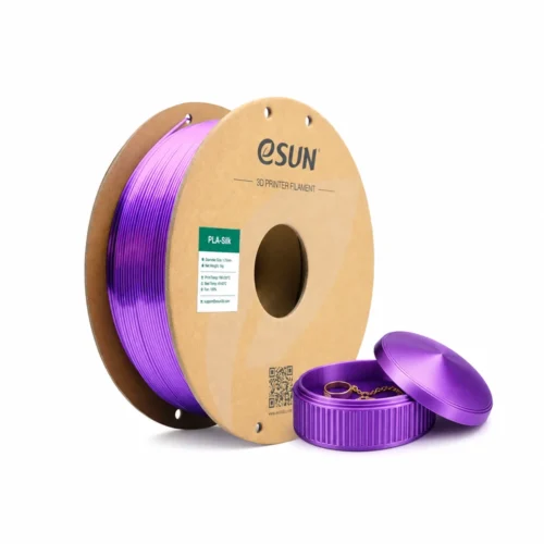 Bobine eSUN PLA Silk violet et boîte à bijoux imprimée en 3D