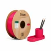 Bobine eSUN PLA+ magenta avec un organisateur de bureau, pot à crayons et plateau