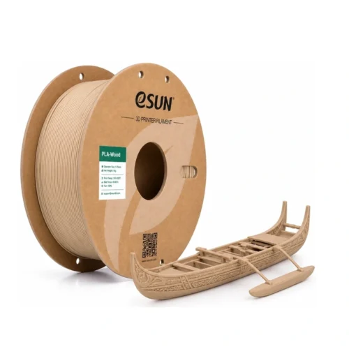 Filament eSUN PLA Wood Aspen avec pirogue polynésienne imprimée en 3D