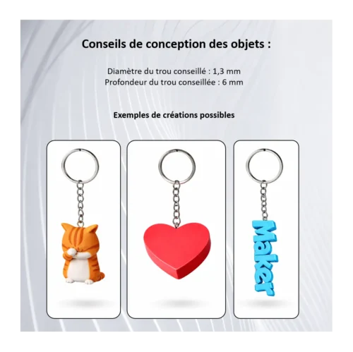 Conseils et idées de création Conseils de conception pour porte-clé DIY et exemples d’objets imprimés en 3D