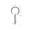 Dimensions du porte-clé Dimensions du porte-clé DIY avec anneau de 30 mm et longueur totale de 67 mm