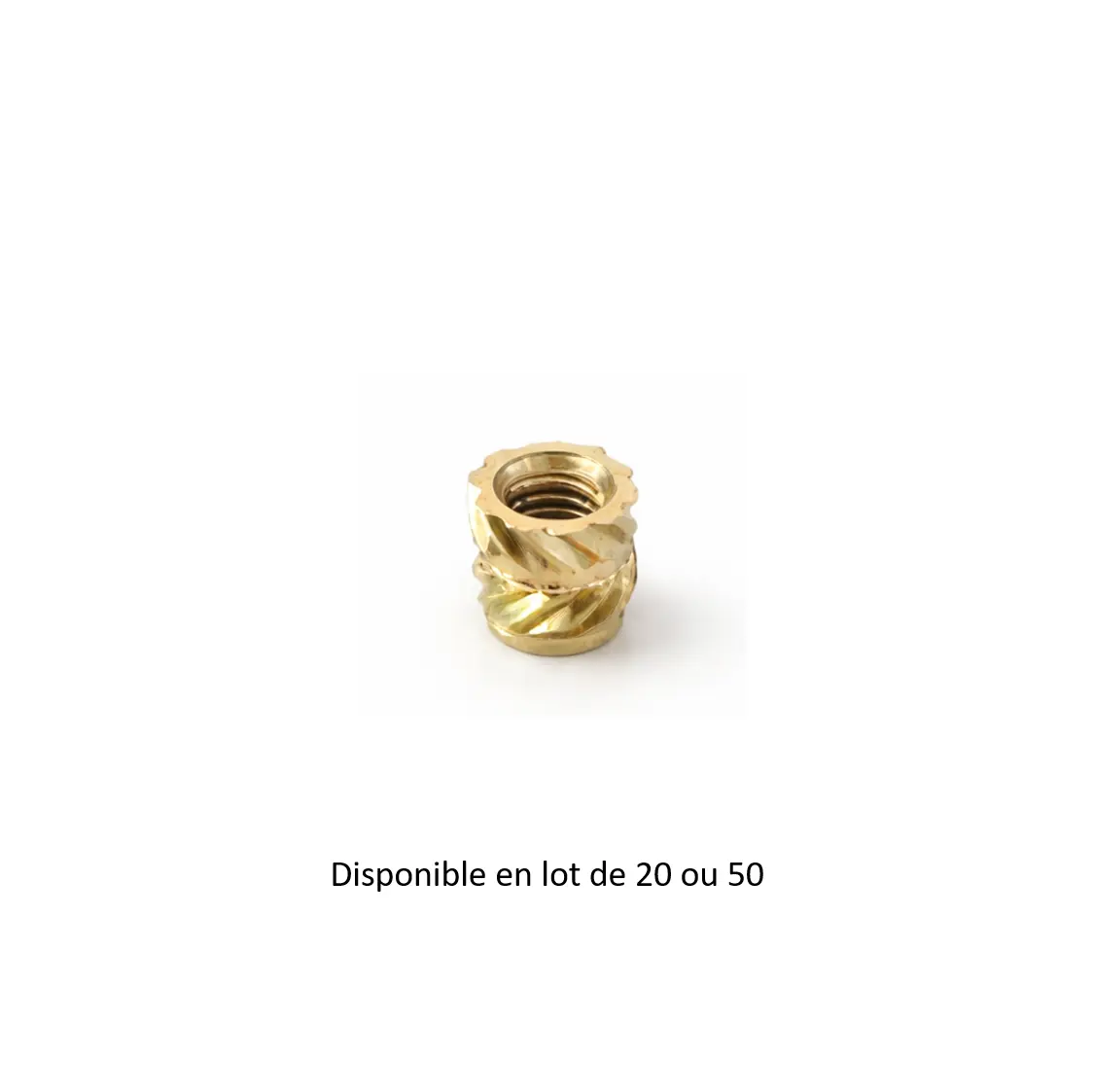 Insert fileté en laiton M3 pour impression 3D