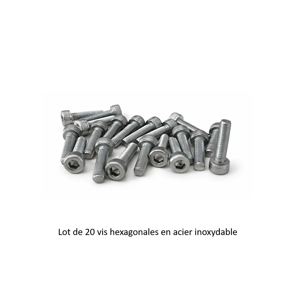 Lot de 20 vis Allen M3 en acier inoxydable