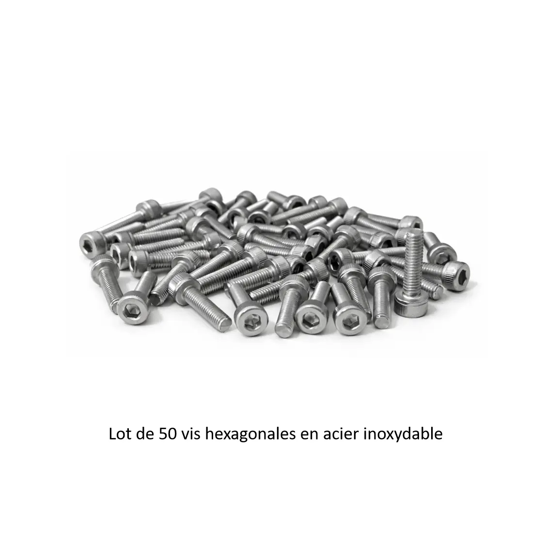 Lot de 50 vis Allen M3 en acier inoxydable