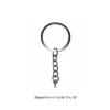 Porte-clé DIY – unité Porte-clés impression 3D métallique DIY avec chaîne