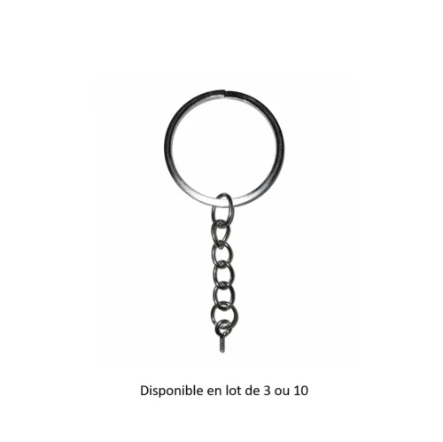 Porte-clé DIY – unité Porte-clés impression 3D métallique DIY avec chaîne