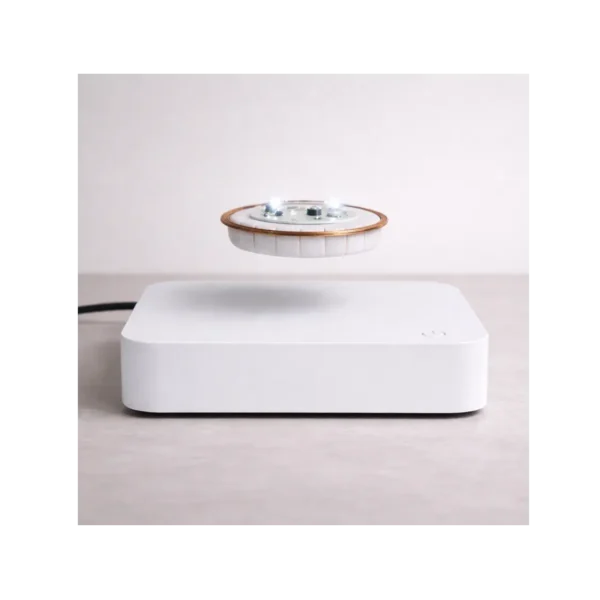 Socle de lévitation LED blanc avec rotation 360°