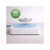 Socle de lévitation magnétique blanc avec galette flottante et led rgb, rotation 360°