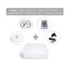 Socle de lévitation magnétique blanc avec galette flottante et led rgb, contenu du pack