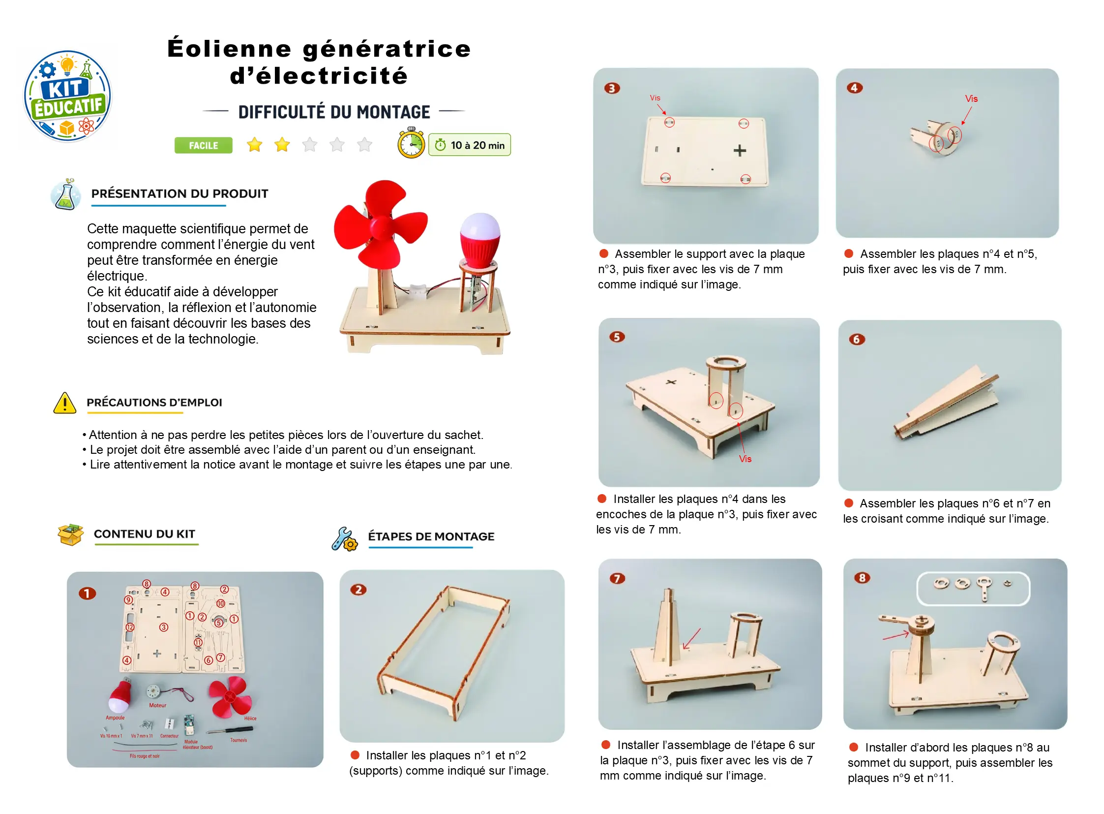 Notice de montage éolienne