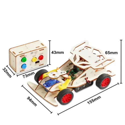 dimensions-kit-voiture-telecommandee-educatif Kit éducatif voiture télécommandée à assembler