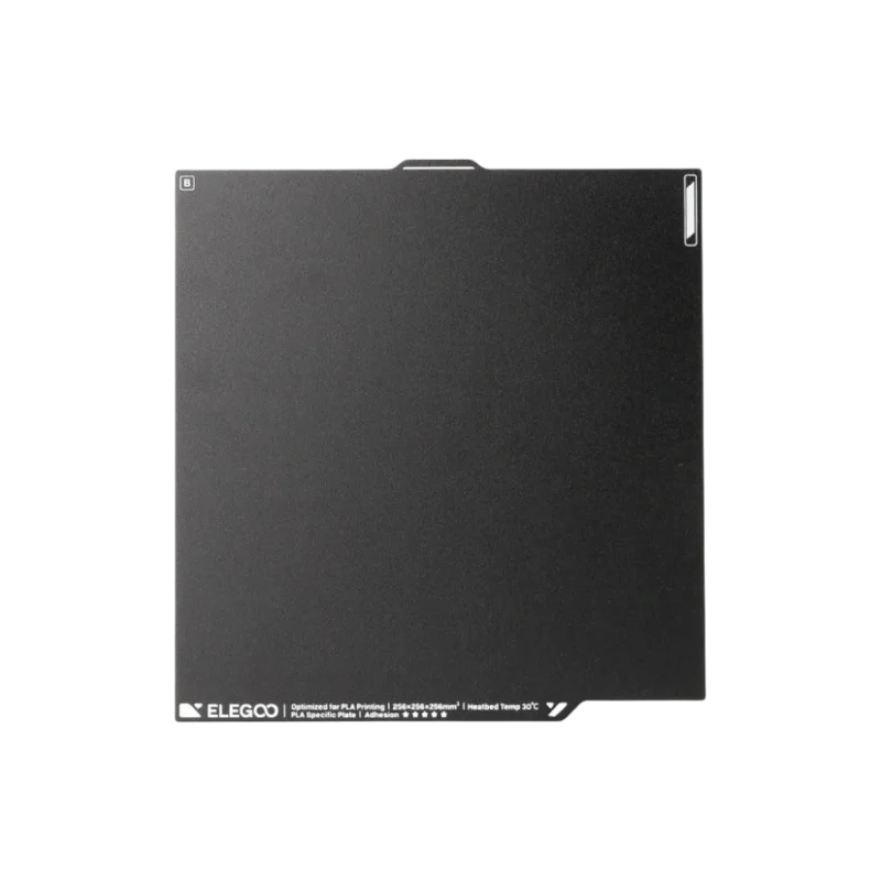 Face B du plateau ELEGOO, marquée PLA Specific Plate