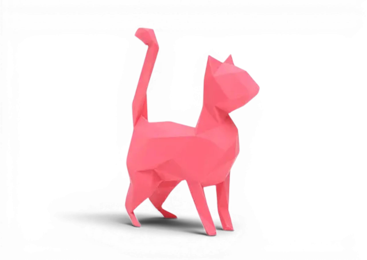Chat décoratif imprimé en 3D avec le filament PLA Matte eSUN