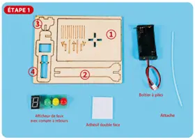 Contenu du kit feu tricolore éducatif