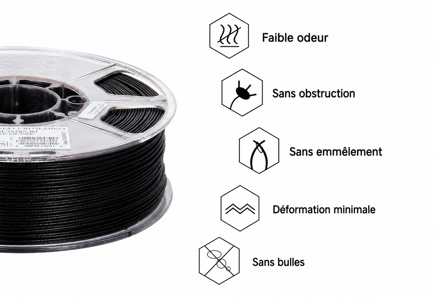 Avantages du filament nylon carbone PA-CF eSUN