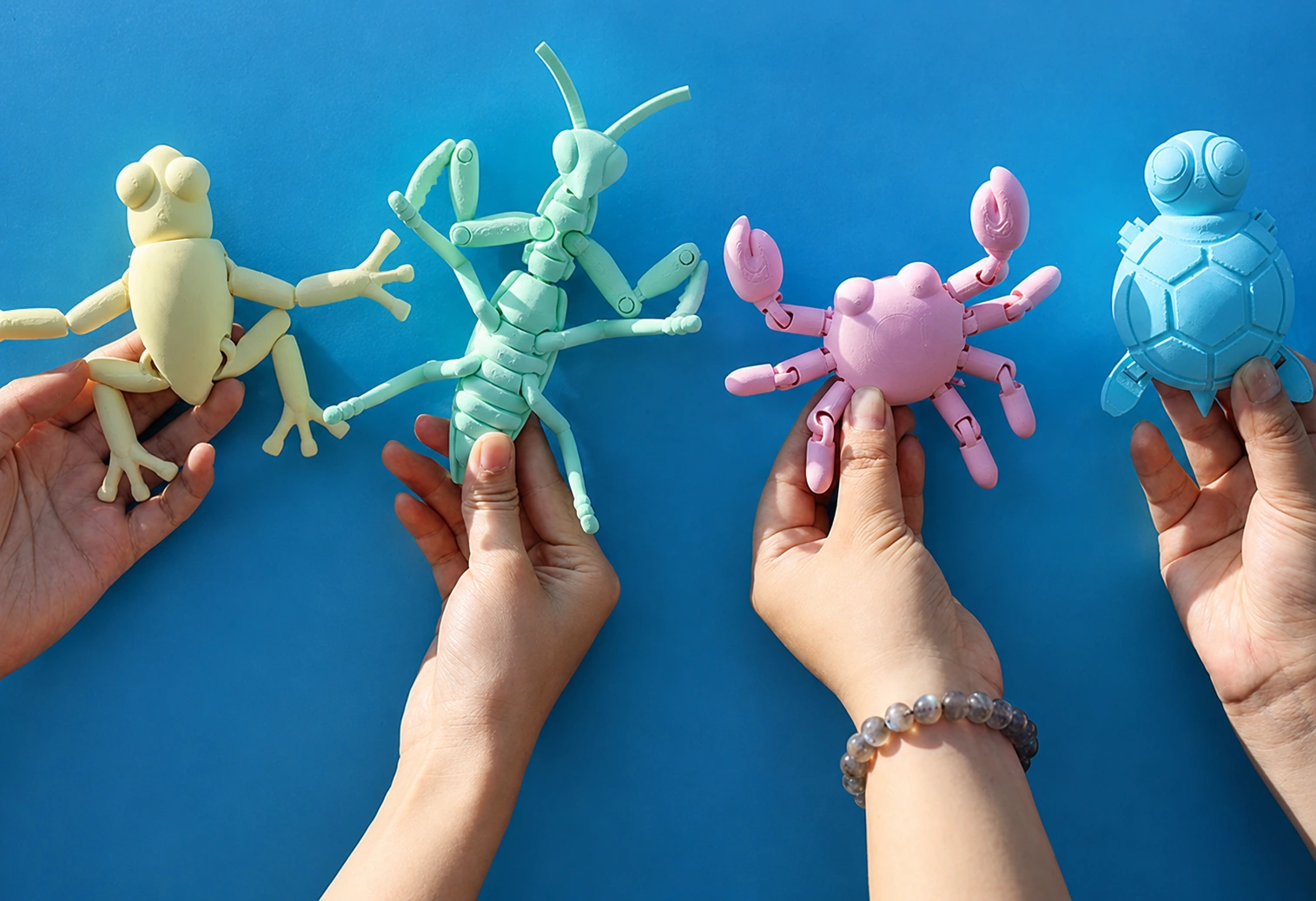 Figurines articulées imprimées en 3D avec le filament eSUN PETG Matte