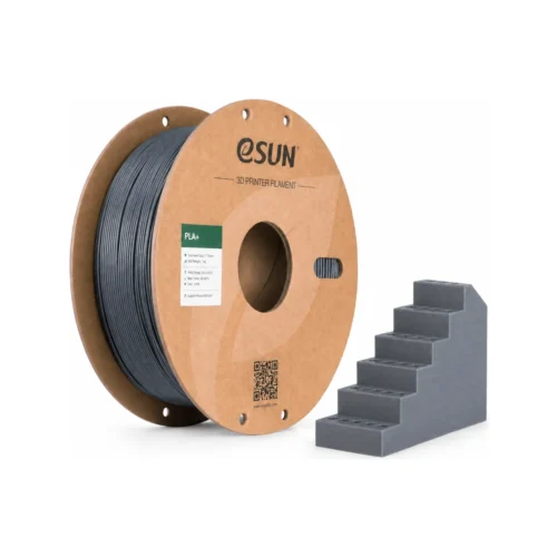 filament-esun-pla-plus-gris-bobine-et-support-forets-etage PLA+ filament esun pla plus gris – exemple imprimé