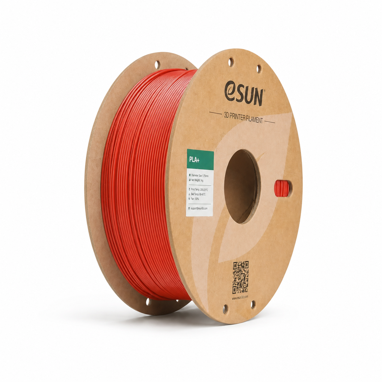 PLA+ filament esun pla plus rouge – bobine seule