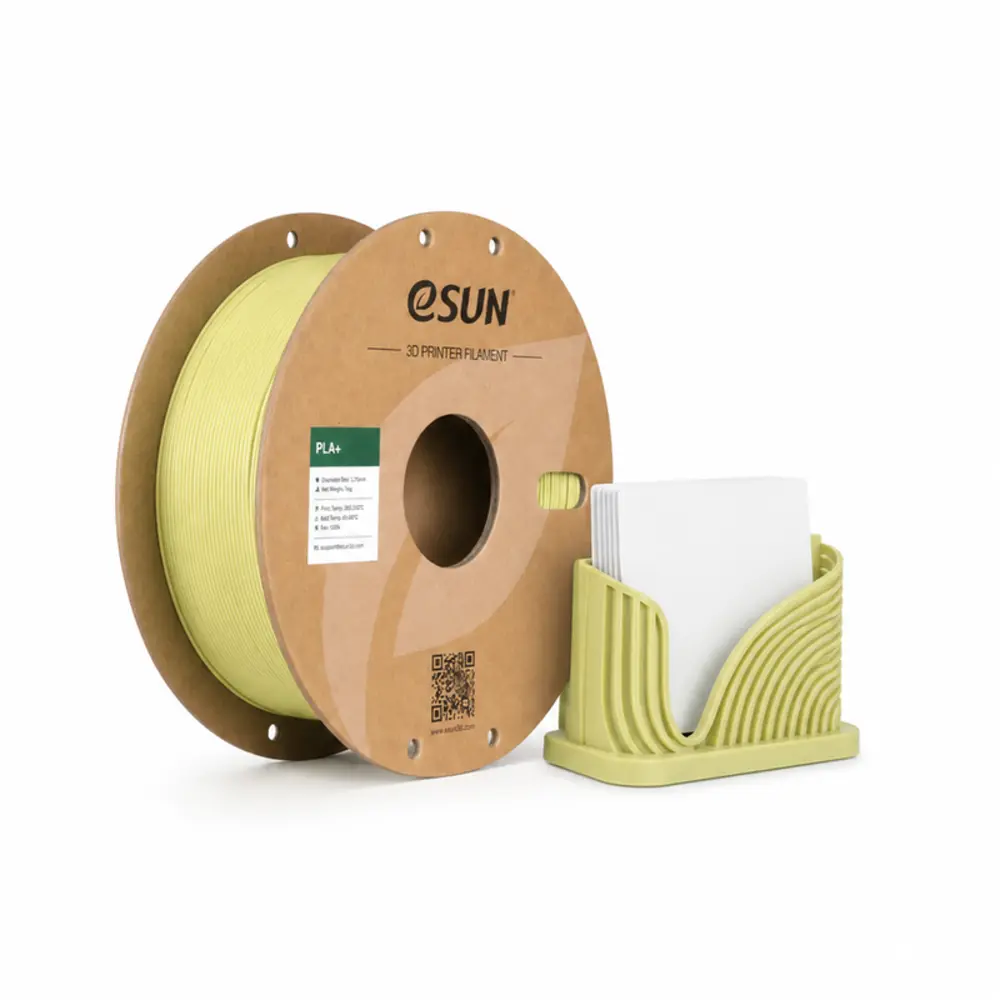 PLA+ filament esun pla plus vert moutarde – exemple imprimé