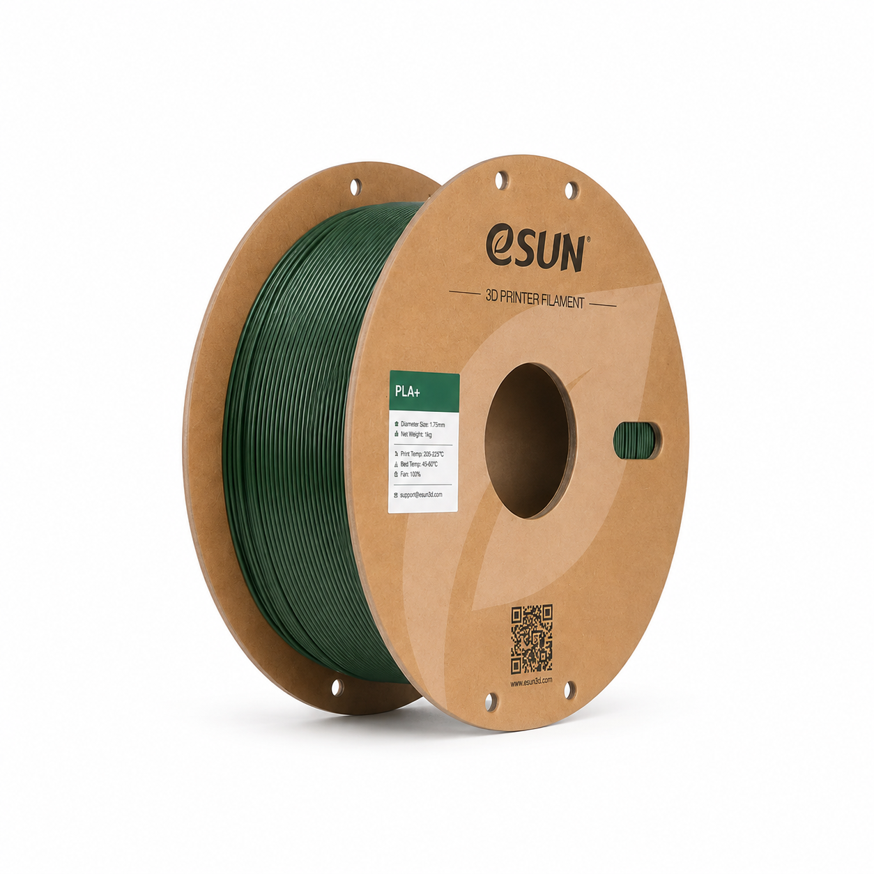 PLA+ filament esun pla plus vert olive – bobine seule