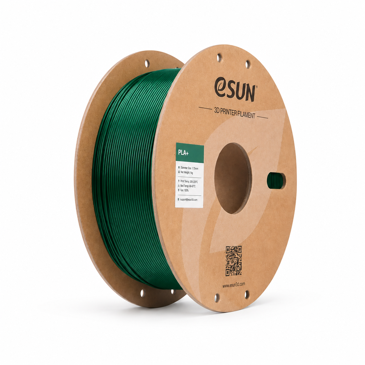 PLA+ filament esun pla plus vert sapin – bobine seule